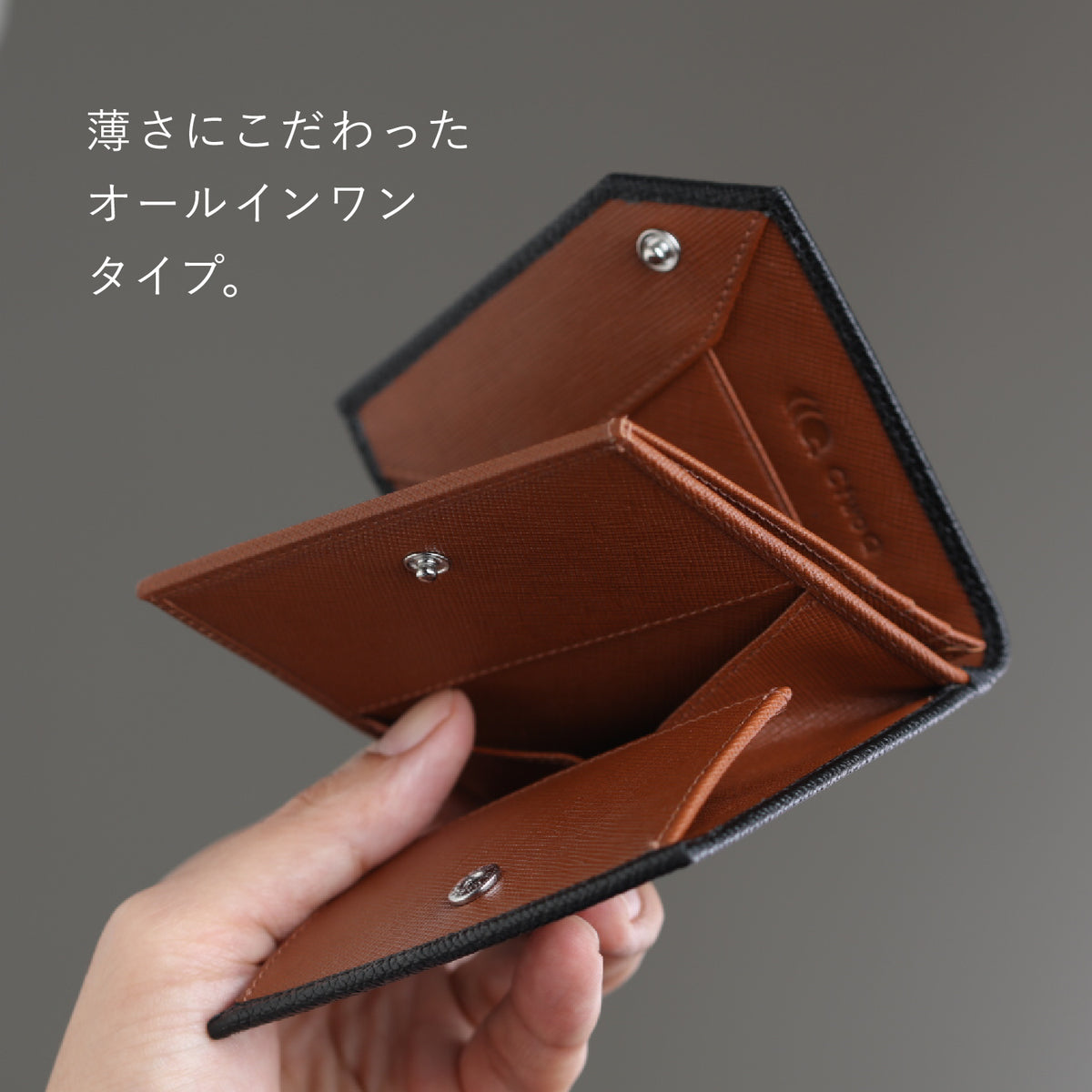 【coin】2枚セット CtwoQ SLIMART with COINS 二つ折り 財布（小銭入れあり）